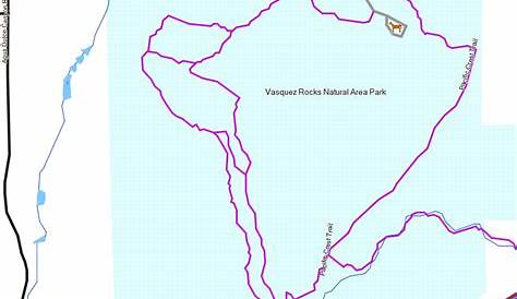 Vasquez Rocks California Trail Map