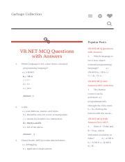 Vb Net Supports Mcq