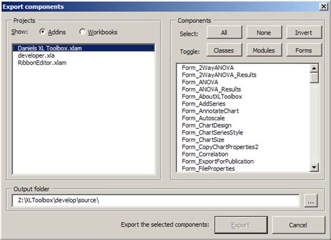 vba developer tools