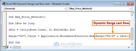 Excel VBA Dynamic Range Based on Cell Value (3 Methods) ExcelDemy