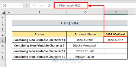 Vba Efficient Way To Remove Non Printable Characters And Escape Sequences From String