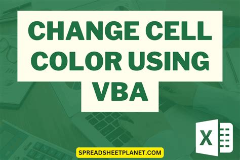 Excel VBA Change Font and Background Color of Cells YouTube