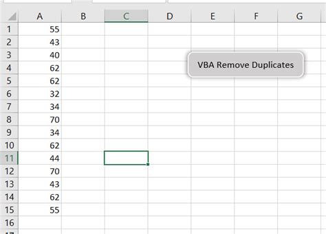 vba how to remove duplicates from array