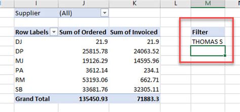 vba pivot table filter not equal to