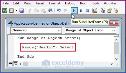 Vba Range Copy Application Defined Error
