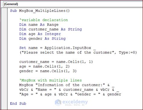 Vba String Across Multiple Lines