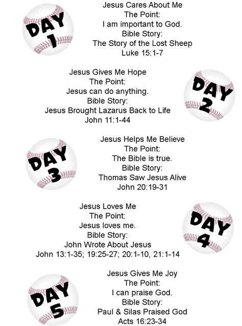 Vbs Lessons Plans Printable