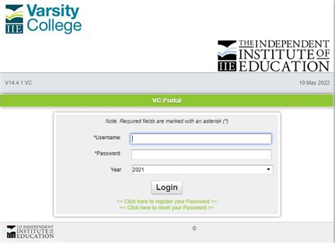 vc student portal iie