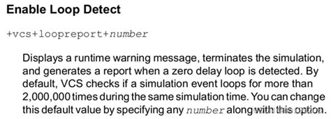 vcs zero delay loop debug