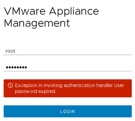 vcsa root password expired