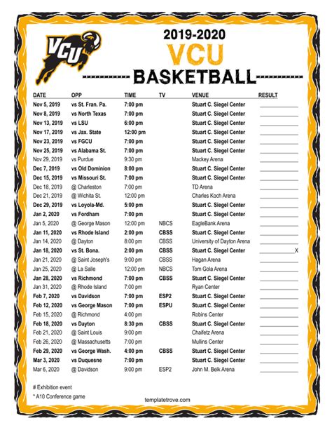 vcu 2023 basketball schedule