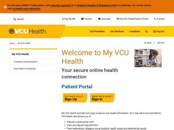 vcu health portal login