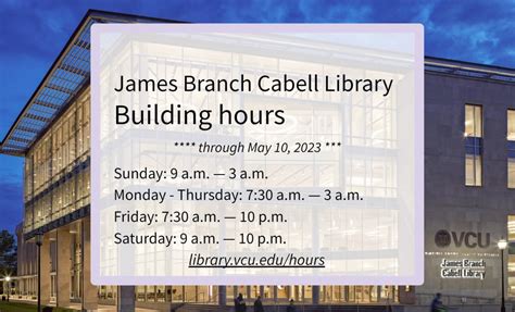vcu library hours
