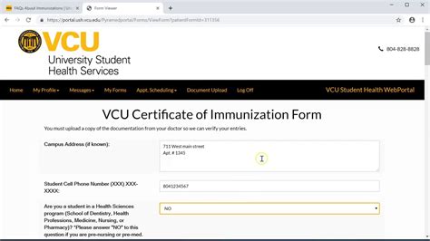 vcu student health portal login