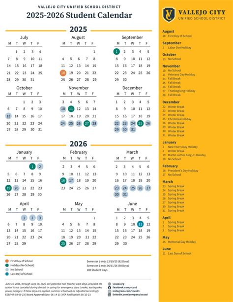 Vcusd School Calendar