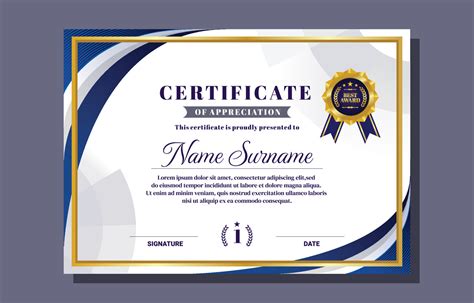 Vector Background Design For Certificate