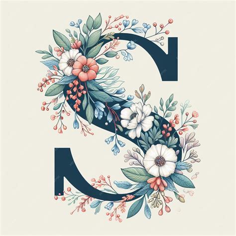 Vector Floral Letter S