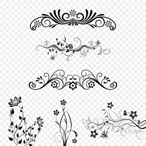 Vector Floral Ornamental Design Elements