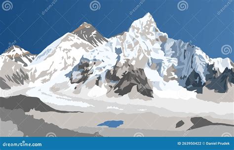 vector image of mt everest