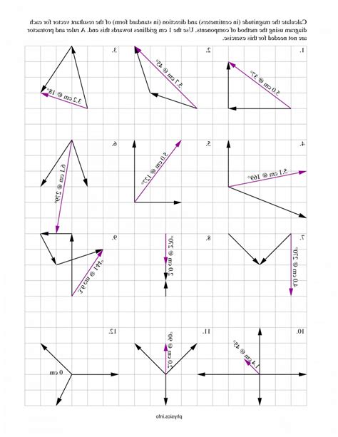 Vector Math Practice Worksheet With Answers