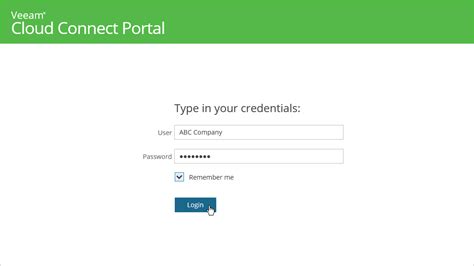 veeam customer portal login