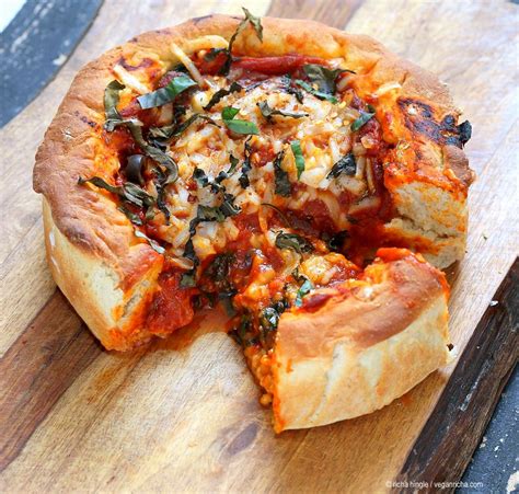 Vegan Deep Dish Pizza Recipe 20 min Crust! Vegan Richa