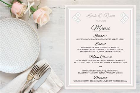 Vegan Wedding Menu