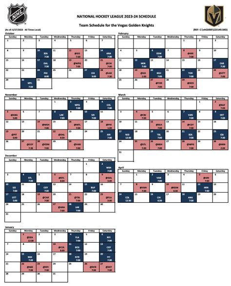 vegas golden knights 2024 schedule