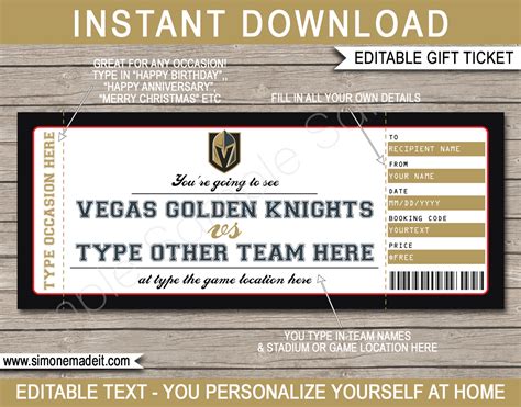 vegas golden knights hockey tickets