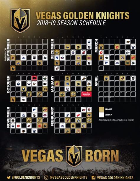 vegas knights hockey schedule