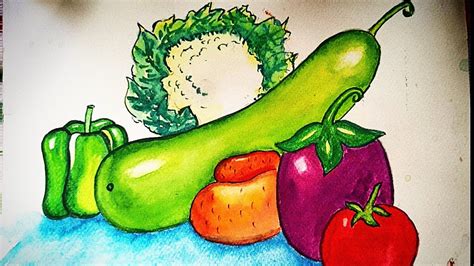 Vegetable Composition Easy Drawing