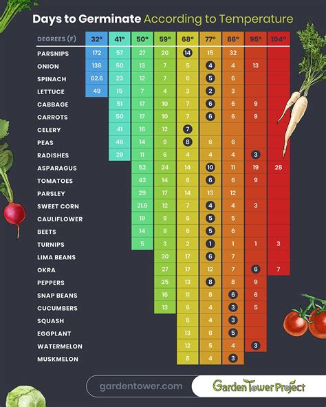 Vegetable Hardiness Chart