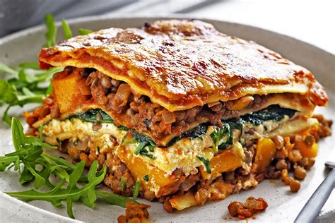 vegetable lasagne with lentils