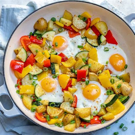 Vegetables For Breakfast With Eggs