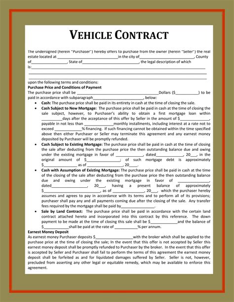Vehicle Lease Agreement Template Download Printable PDF Templateroller