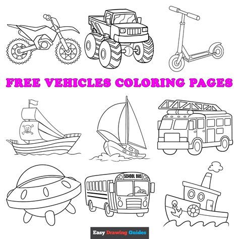 vehicle coloring pages