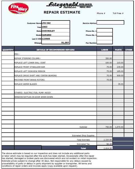 vehicle damage estimate near me