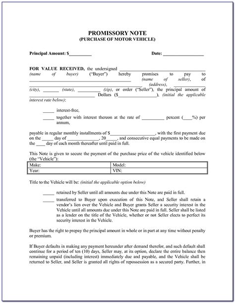 Promissory Note Template 40+ Free (For Word, PDF)