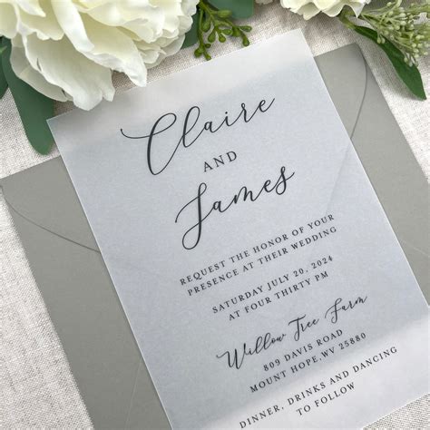 Vellum Cover Invitations
