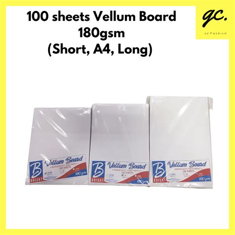 Vellum Paper Size