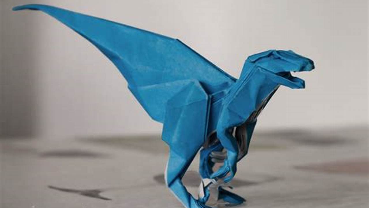 Awesome Printable Velociraptor Origami Instructions