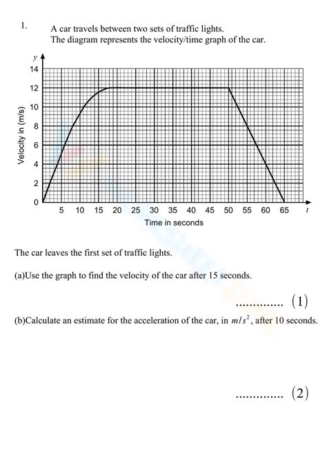 velocity-time graph worksheet with answers pdf