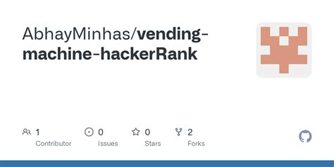 Vending Machine Hackerrank Solution