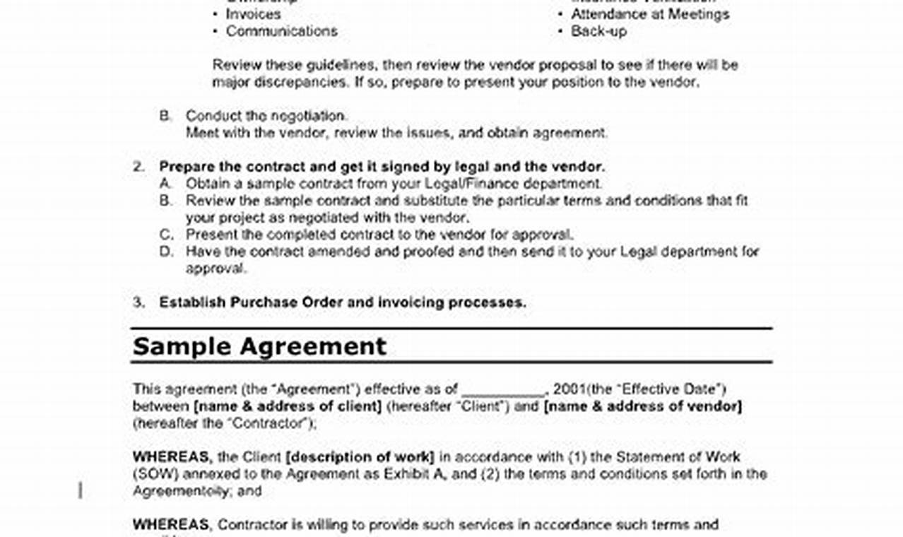 Vendor Agreement for Services: A Comprehensive Overview