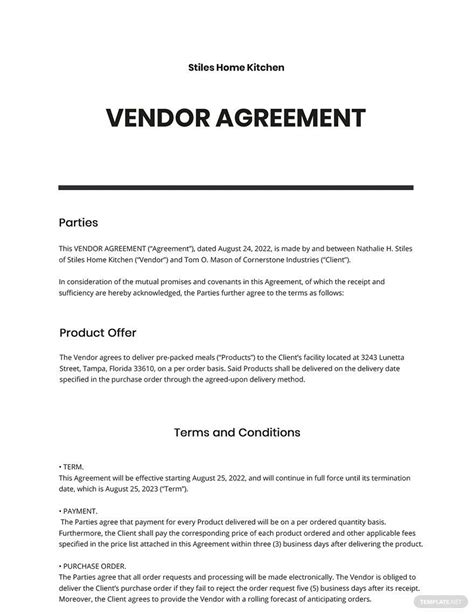 17+ Event Vendor Agreement Template Template Invitations Template