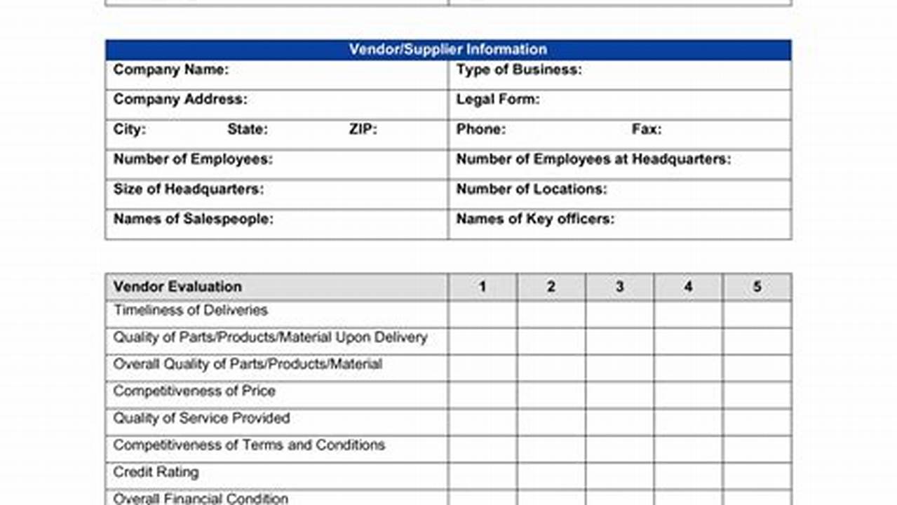 Vendor Evaluation Form: A Comprehensive Guide for Smarter IT Procurement