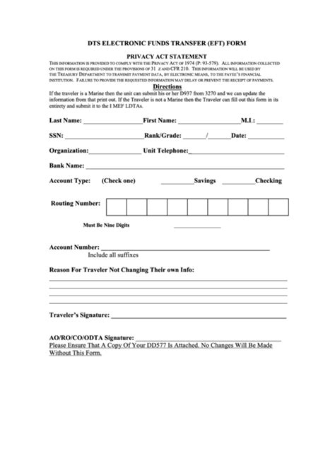 Vendor Eft Authorization Form Template