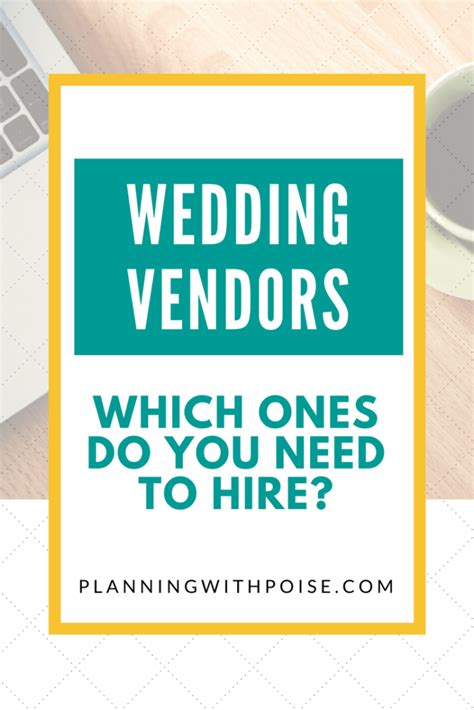 Wedding Vendor List Planning a small wedding, Wedding tips for