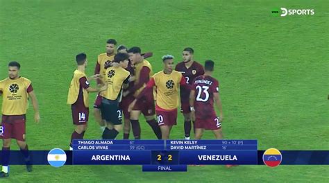 venezuela vs argentina sub 23 hoy