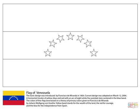 venezuelan flag coloring page